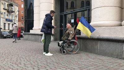 Волонтер Григорій Янченко у Полтаві