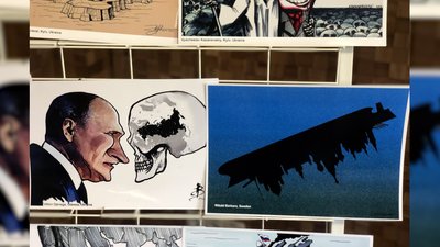 “Якщо ворог смішний, то він вже не страшний". Виставка карикатур у Чернігові. ФОТОРЕПОРТАЖ