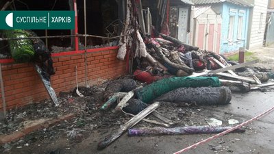 На ринку "Барабашово" у Харкові згоріли два магазини На ринку "Барабашово" у Харкові згоріли два магазини