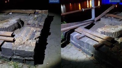 Ламали міські лавки і кидали дошки на берег річки: в Ужгороді затримали трьох неповнолітніх