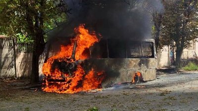 Автобус, Нікополь, загинув водій, атака