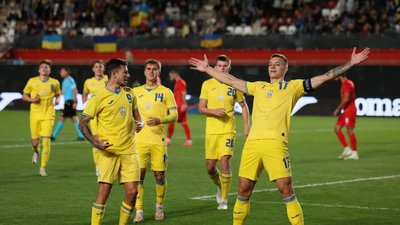 Збірна України в матчі відбору молодіжного Євро-2025 проти Азербайджану U21.