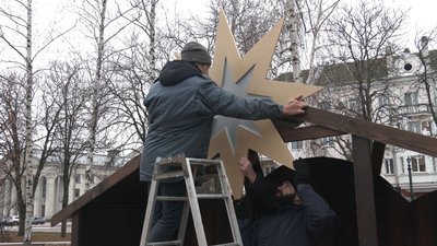 У Чернігові встановили різдвяний вертеп
