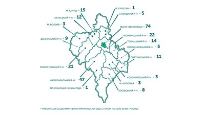 COVID-19 на Франківщині. Ситуація по районах COVID-19 на Франківщині. Ситуація по районах