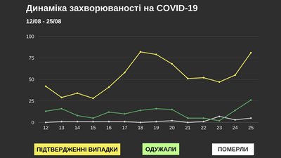 На Буковині за добу коронавірус виявили у 81 людини: географія поширення На Буковині за добу коронавірус виявили у 81 людини: географія поширення
