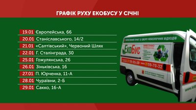 Графіка: рух екобусу у січні