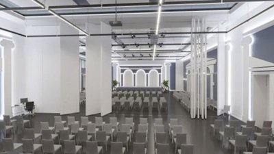 Проект "Блакитного залу" після ремонту. Проект "Блакитного залу" після ремонту.