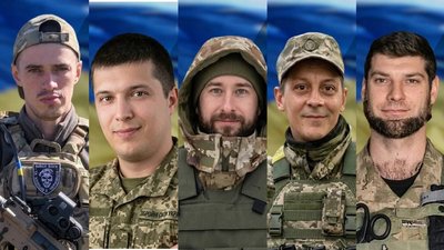 Військові з Буковини Баб'юк, Чорней, Іщенко, Доможилов та Цікул