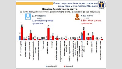 Ринок праці на Кіровоградщині. Кого шукають роботодавці на початку весни 2024 року Ринок праці на Кіровоградщині. Кого шукають роботодавці на початку весни 2024 року