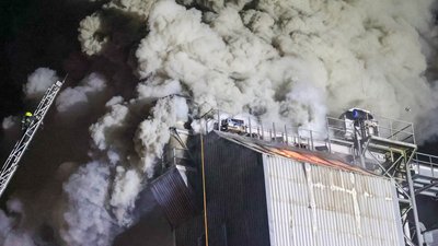 Ліквідація пожежі в елеваторі на Рівненщині