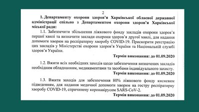 На Харківщині встановили дедлайн для визначення COVID-лікарень другої хвилі На Харківщині встановили дедлайн для визначення COVID-лікарень другої хвилі