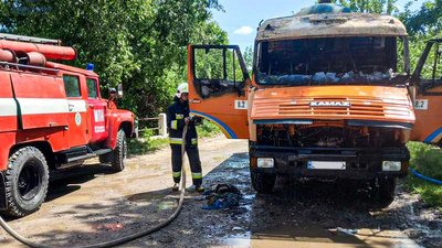 Горіла вантажівка