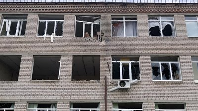 Пошкоджена будівля ліцею у Біленькому внаслідок російського обстрілу, 11 липня 2026 року