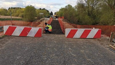 На місці обвалу моста на дорозі "Львів-Луцьк" облаштували пішохідний перехід