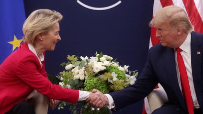 Урсула фон дер Ляєн та Дональд Трамп