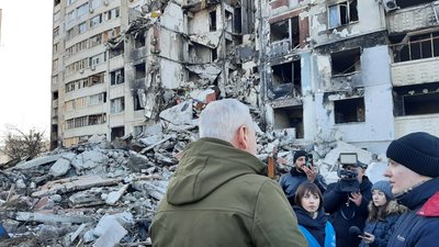 Верховний комісар ООН у справах біженців Філіппо Гранді відвідав Харків. 24 січня 2022 року. Фото: Маргарита Дежкіна/Суспільне Харків Верховний комісар ООН у справах біженців Філіппо Гранді відвідав Харків. 24 січня 2022 року. Фото: Маргарита Дежкіна/Суспільне Харків