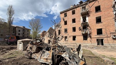 подвійна атака, зруйнована чотириповерхівка, обстріл Дніпра 25 квітня 2026
