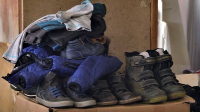 Переселенців у Луцьку одягають на зиму Переселенців у Луцьку одягають на зиму