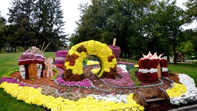 Інсталяція із квітів на Співочому полі у Києві