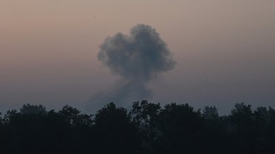 дим після удару дрона