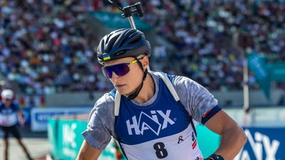 Віталій Мандзин на літньому чемпіонаті України з біатлону