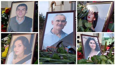 У Дніпрі поховали п'ятьох членів родини Фігурних, які загинули під завалами будинку після удару ракетою