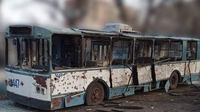 Херсон, транспорт, тролейбус, обстріли