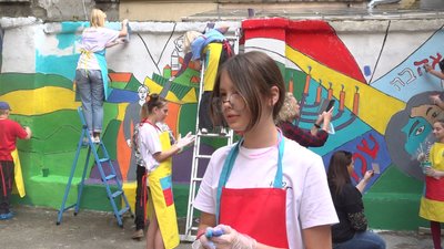 В Одесі створюють новий мурал за мотивами творчості Марка Шагала