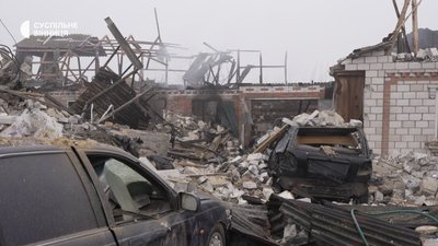 Наслідки падіння уламків російського БпЛА на Вінниччині