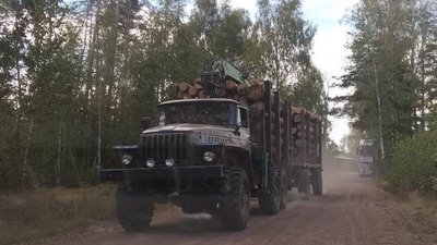 На Житомирщині затримали вантажівку та трактор зі зрубаним лісом без документів На Житомирщині затримали вантажівку та трактор зі зрубаним лісом без документів