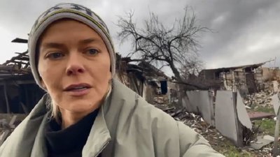 "Довелося їхати через замінований ліс". Блохіна розповіла, що побачила у звільненій Бородянці