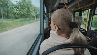 Пасажири маршрутки у Харкові