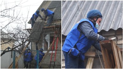 Як у Мар'їнці відновлюють посічені боєприпасами будинки. СУСПІЛЬНЕ | ВІДЕОНОВИНИ