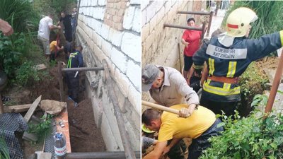 Під час зсуву ґрунту в Перечині засипало трьох закарпатців. Одна людина загинула