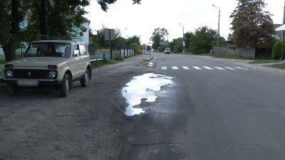 Місце, де трапилась ДТП в Коропі Місце, де трапилась ДТП в Коропі