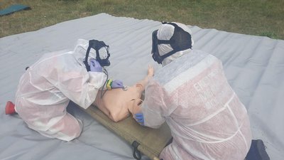 Як діяти під час хімічної загрози: на Вінниччині провели навчання для рятувальників та медиків Як діяти під час хімічної загрози: на Вінниччині провели навчання для рятувальників та медиків