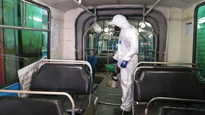 У Черкасах дезінфікують тролейбуси