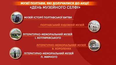 П’ять музеїв Полтави долучилися до міжнародної акції «День музейного селфі» П’ять музеїв Полтави долучилися до міжнародної акції «День музейного селфі»