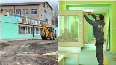 "Литовська сторона надає допомогу": в Авдіївці ремонтують пошкоджену бойовиками школу