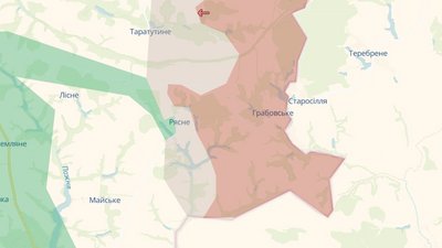 с. Рясне на карті DeepState. 13 жовтня 2026 р.