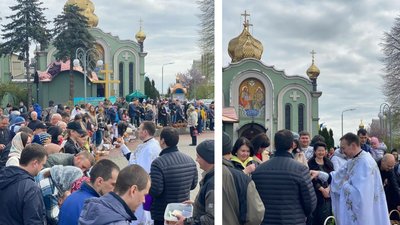 Як освячували паски у Черкасах