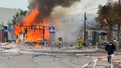атака, війська РФ, загинули люди, АЗС, влучання дронів, смерть, війна