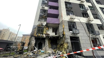 Наслідки атаки у Солом'янському районі Києва