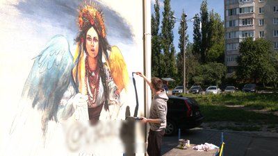 У Рівному з'явиться ще один патріотичний мурал художника Костянтина Качановського