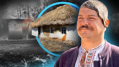 На Полтавщині науковець Назар Божинський два роки відновлює згорілу хату-музей