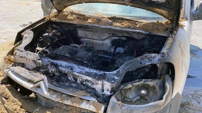 У центрі Житомира загорівся автомобіль