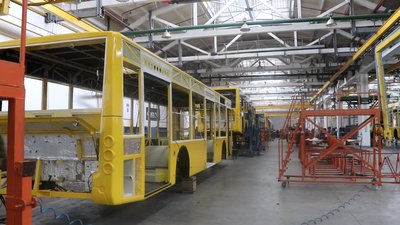 Тролейбуси, що готуються на поставку з Луцького автомобільного заводу "Богдан"