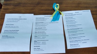 Списки, які переговорно група носила до окупантів Списки, які переговорно група носила до окупантів