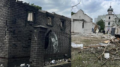 "Храм можна відбудувати — людей не повернеш": настоятель храму про наслідки руйнувань. Фоторепортаж "Храм можна відбудувати — людей не повернеш": настоятель храму про наслідки руйнувань. Фоторепортаж