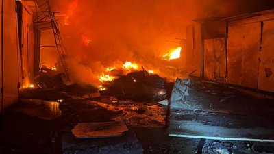 Пожежа унаслідок обстрілу